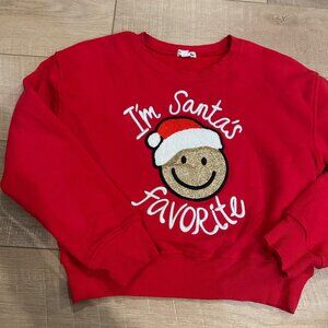 EYESHADOW GIRLS RED XL 16 I'M SANTAS FAVORITE RED SOFT SWEATSHIRT